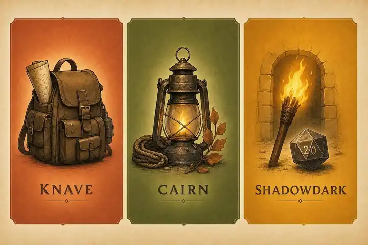 Knave vs Cairn vs Shadowdark: Which OSR TTRPG Should You Play?