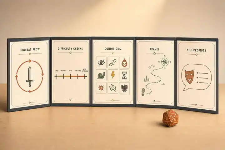 DM Screen Essentials: What to Put on a Useful GM Reference Sheet