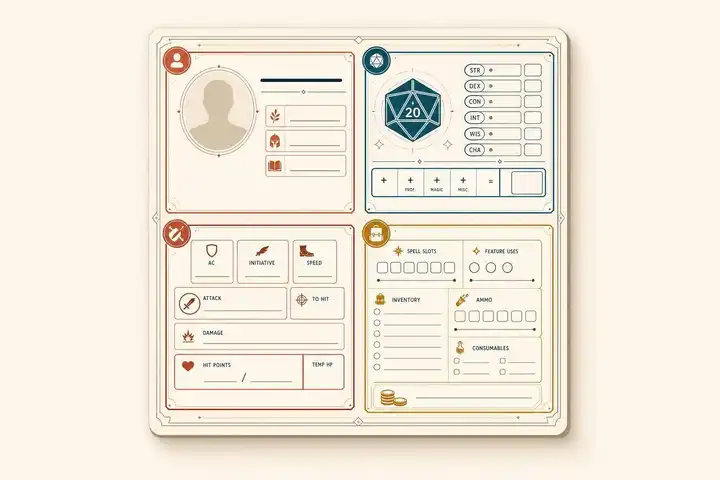 TTRPG Character Sheet Guide: What Every Field Is Really For