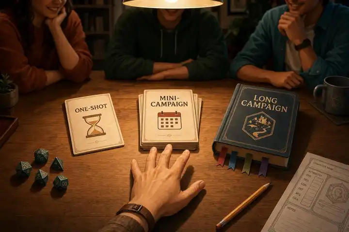 One-Shot, Mini-Campaign, or Long Campaign? Choose a TTRPG That Fits Your Commitment