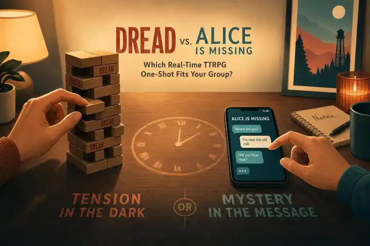 Dread vs. Alice Is Missing: Which Real-Time TTRPG One-Shot Fits Your Group?