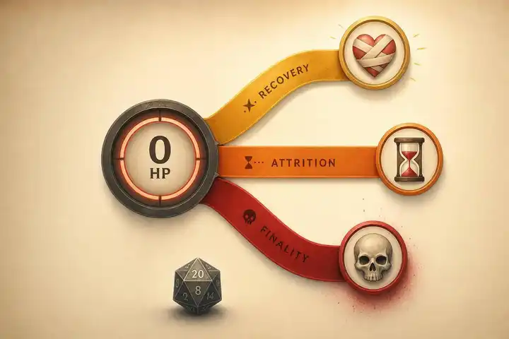 What Happens at 0 HP? TTRPG Death Mechanics Explained Through Real Games