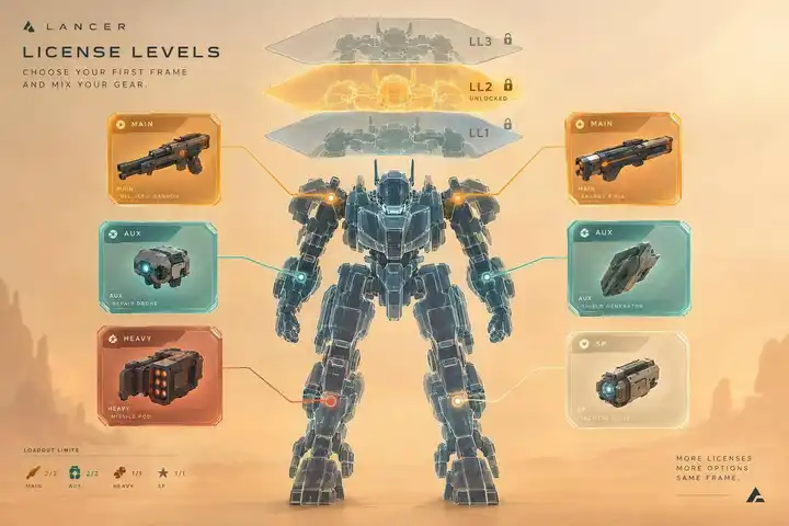 Lancer License Levels: Choose Your First Frame and Mix Your Gear