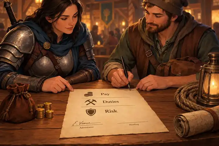 Hirelings and Retainers in TTRPGs: Agree on Pay, Duties, and Risk