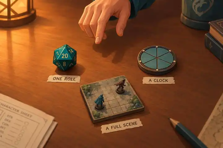 TTRPG Chase Rules: When to Use One Roll, a Clock, or a Full Scene