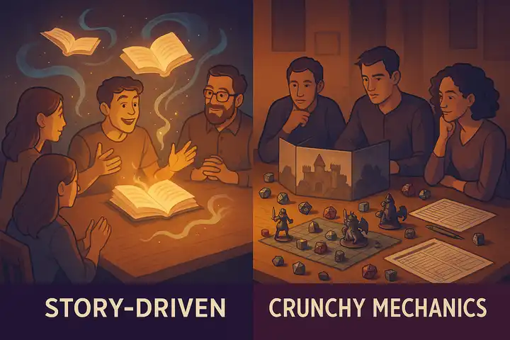 Story-Driven vs Crunchy Mechanics: Which TTRPG Style Is Right for You?